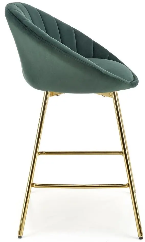Scaun de bar Halmar H112 (Dark Green/Gold) - 6