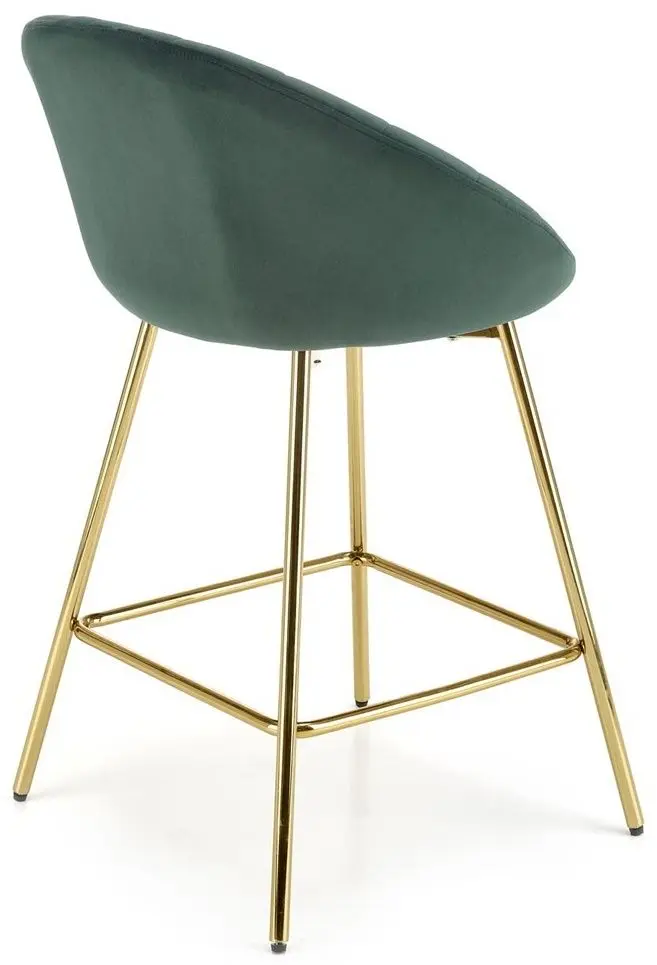 Scaun de bar Halmar H112 (Dark Green/Gold) - 7