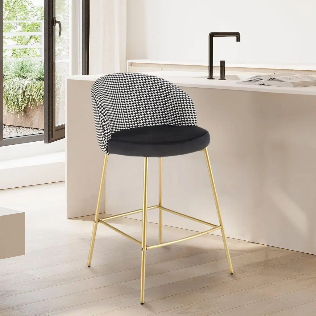 Барный стул Halmar H113 (Black/White/Gold)