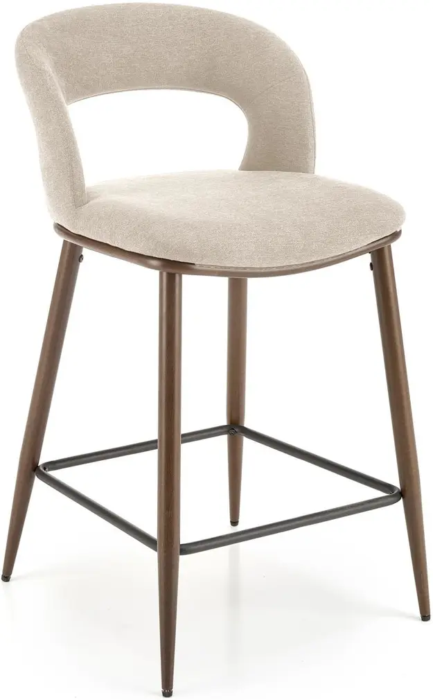 Scaun de bar Halmar H114 (Beige/Walnut)