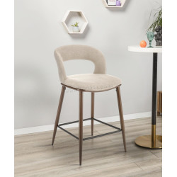 Scaun de bar Halmar H114 (Beige/Walnut)