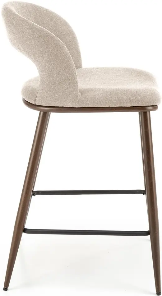 Scaun de bar Halmar H114 (Beige/Walnut)