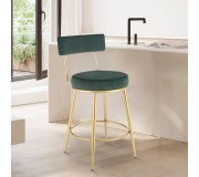 Scaun de bar Halmar H115 (Dark Green/Gold)