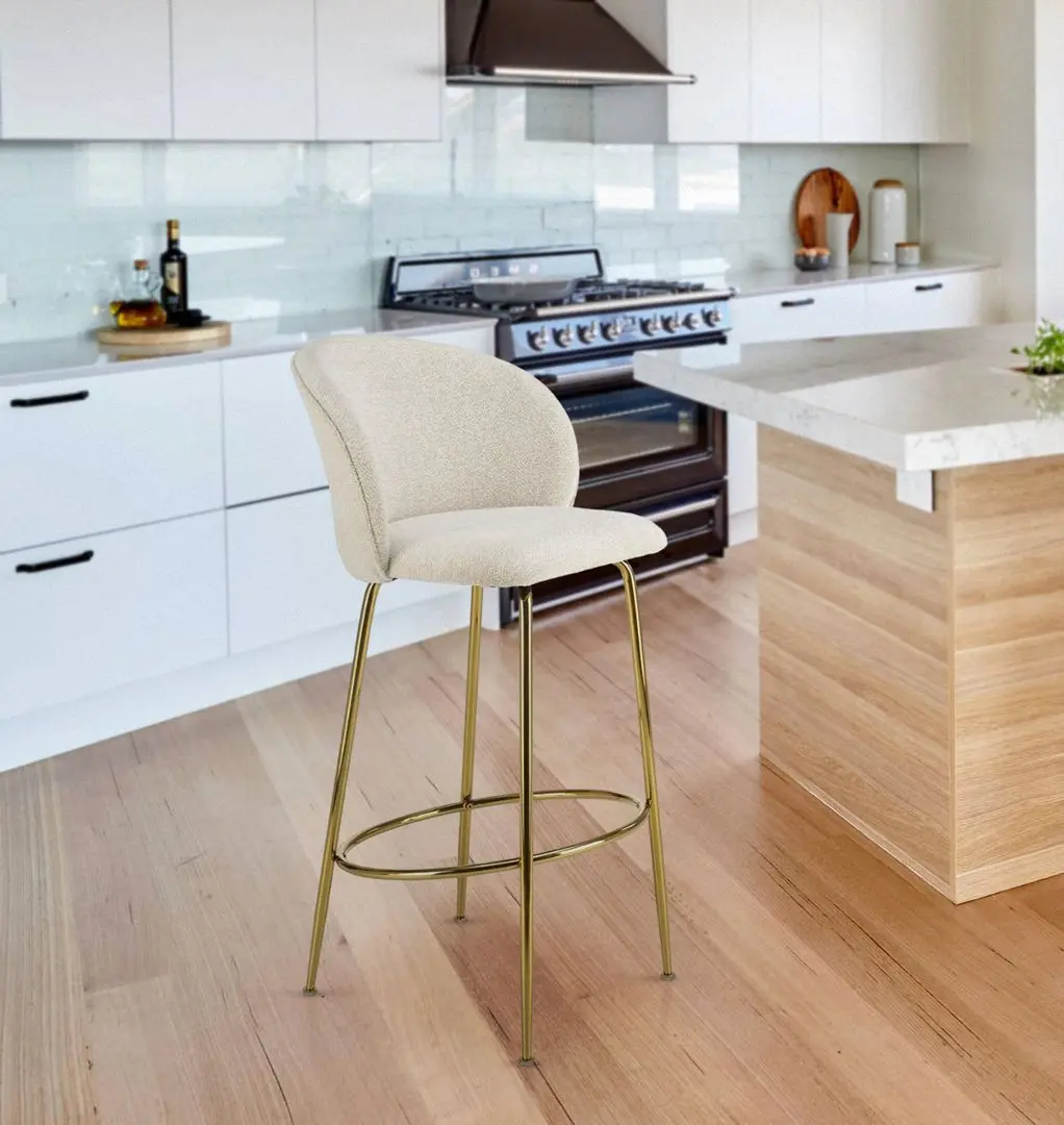 Scaun de bar Halmar H116 (Cream/Gold)