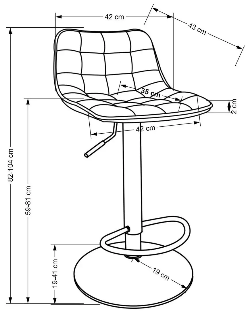 Барный стул Halmar H120 (Black/Gold)