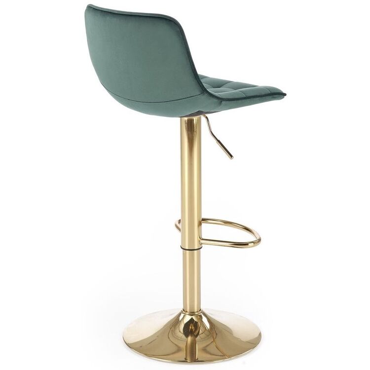 Scaun de bar Halmar H120 (Dark Green/Gold)