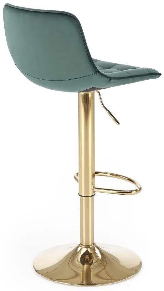 Scaun de bar Halmar H120 (Dark Green/Gold)