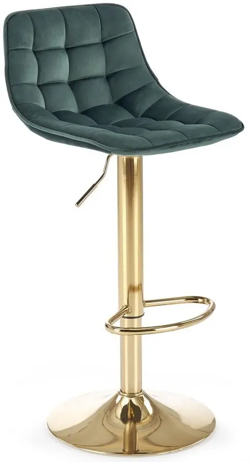 Scaun de bar Halmar H120 (Dark Green/Gold)