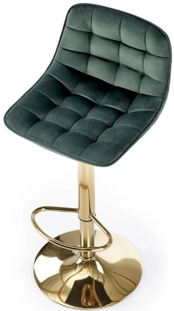 Scaun de bar Halmar H120 (Dark Green/Gold)