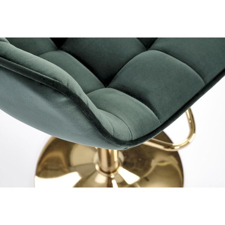Scaun de bar Halmar H120 (Dark Green/Gold)