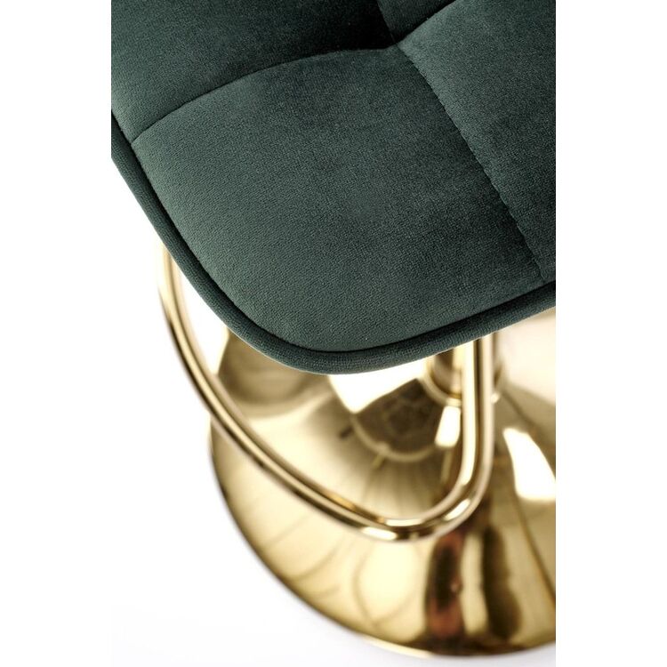 Scaun de bar Halmar H120 (Dark Green/Gold)