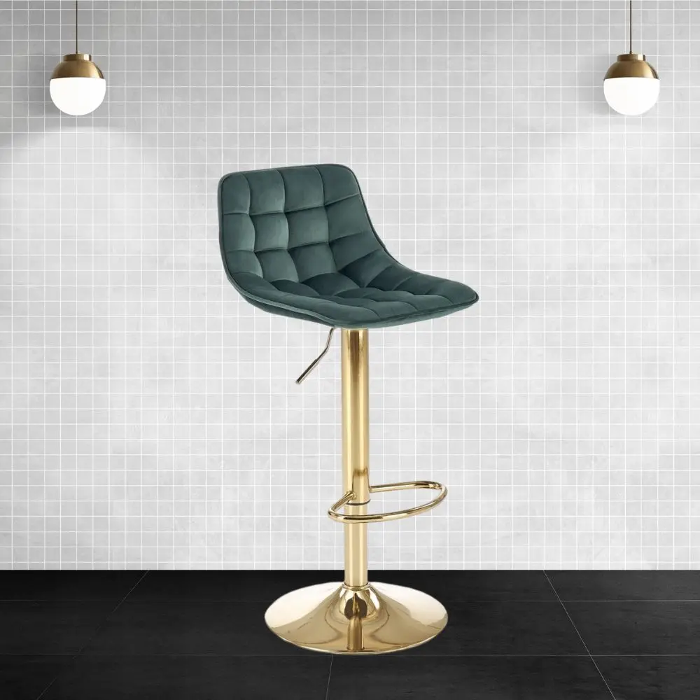 Scaun de bar Halmar H120 (Dark Green/Gold)