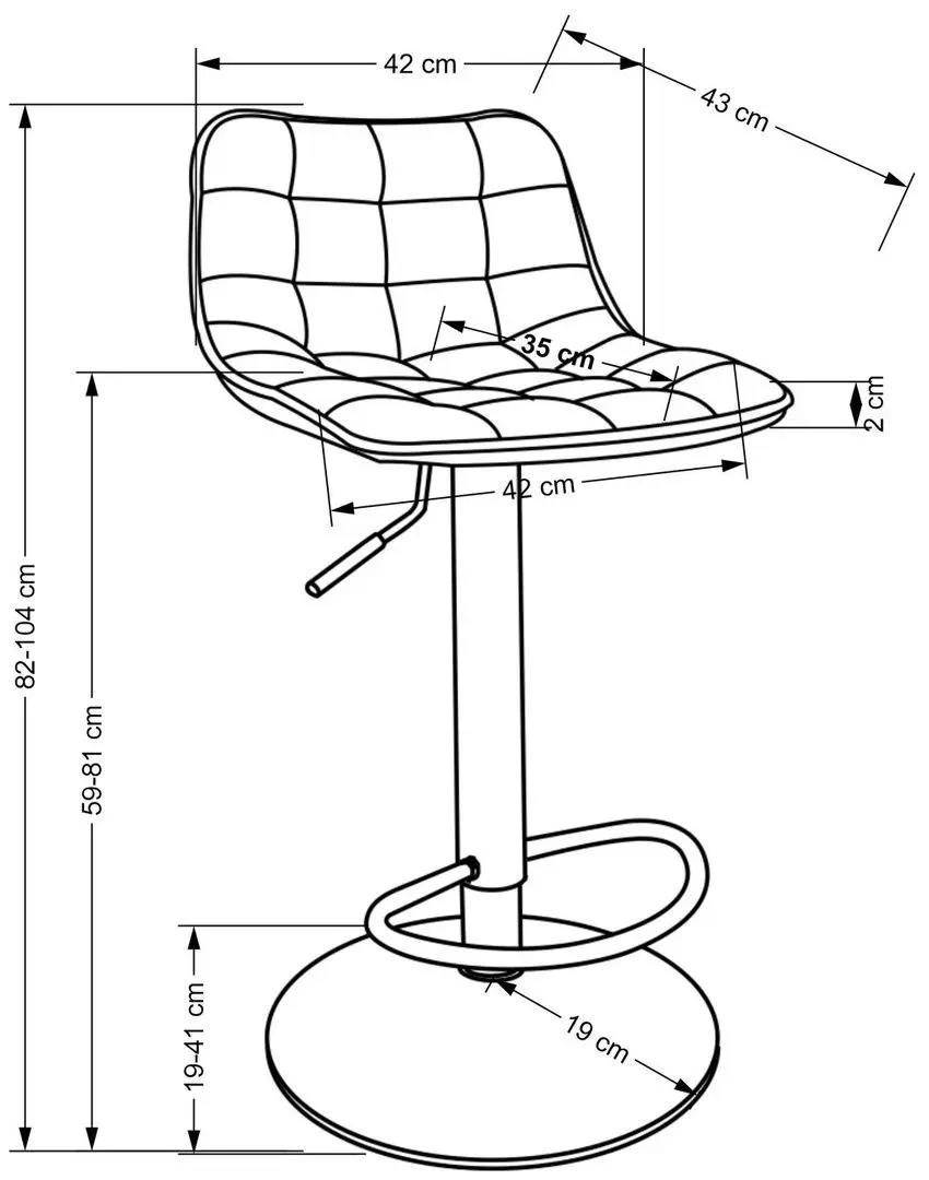 Барный стул Halmar H120 (Dark Grey/Gold)