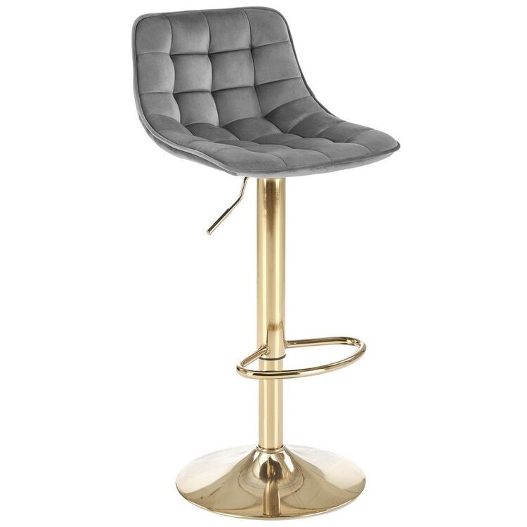 Scaun de bar Halmar H120 (Dark Grey/Gold)