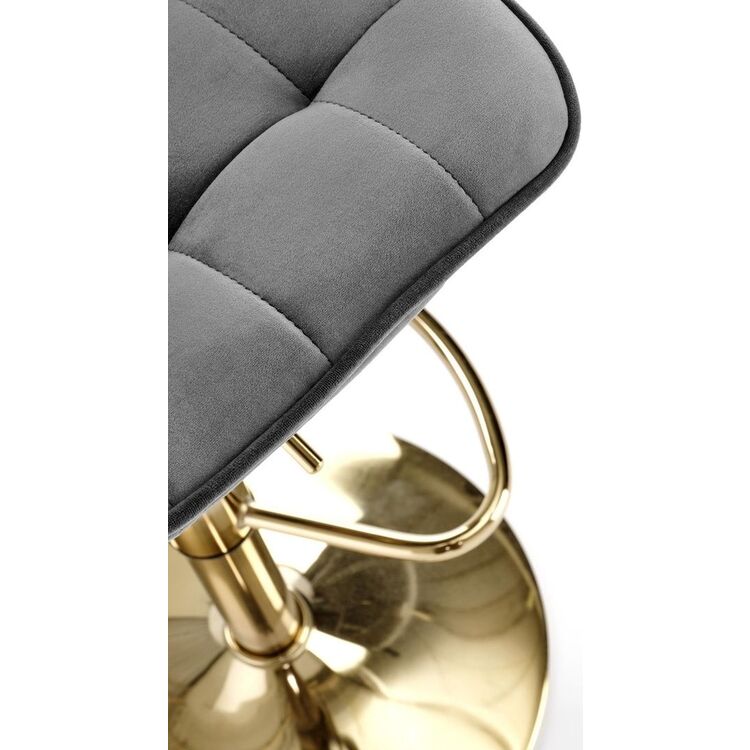 Scaun de bar Halmar H120 (Dark Grey/Gold)