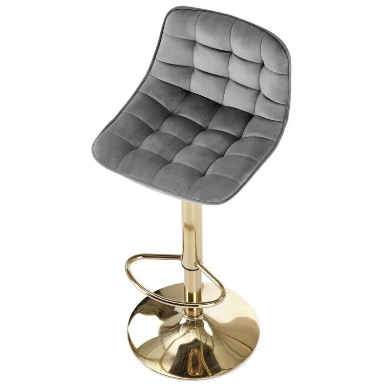 Scaun de bar Halmar H120 (Dark Grey/Gold)