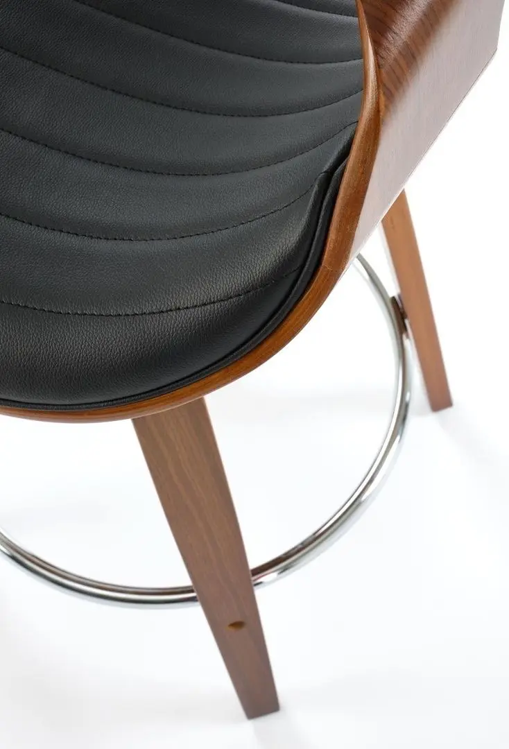 Scaun de bar Halmar H123 (Black/Walnut)