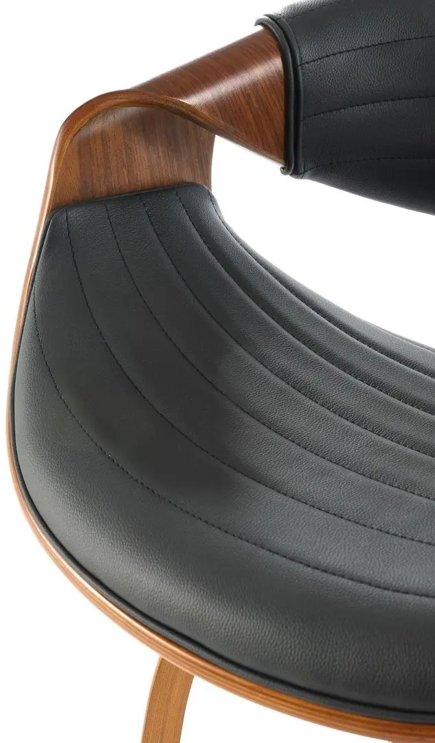 Scaun de bar Halmar H123 (Black/Walnut)