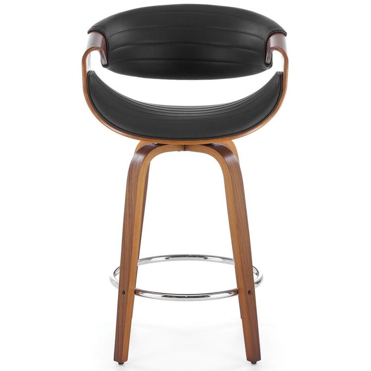 Scaun de bar Halmar H123 (Black/Walnut)