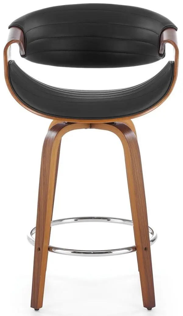 Scaun de bar Halmar H123 (Black/Walnut)