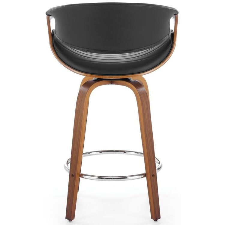 Scaun de bar Halmar H123 (Black/Walnut)