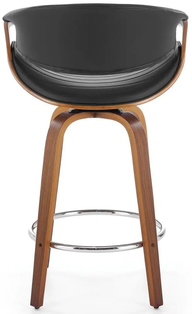 Scaun de bar Halmar H123 (Black/Walnut)