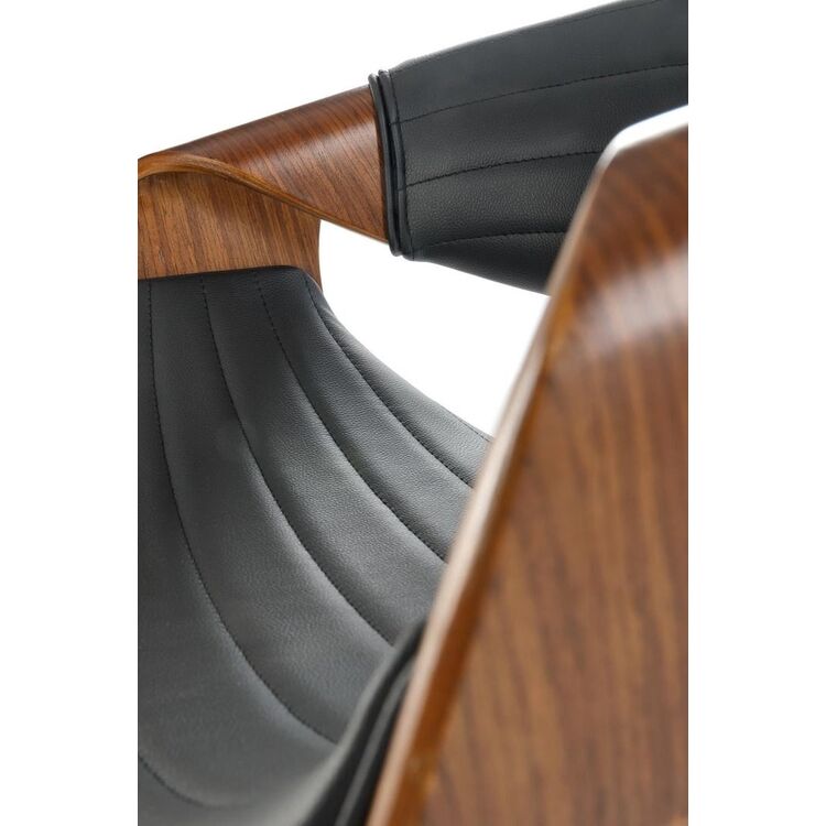Scaun de bar Halmar H123 (Black/Walnut)