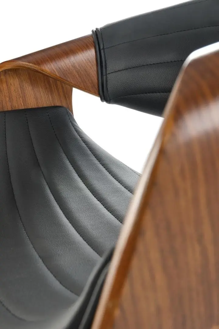 Scaun de bar Halmar H123 (Black/Walnut)