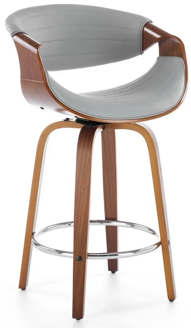 Барный стул Halmar H123 (Grey/Walnut)