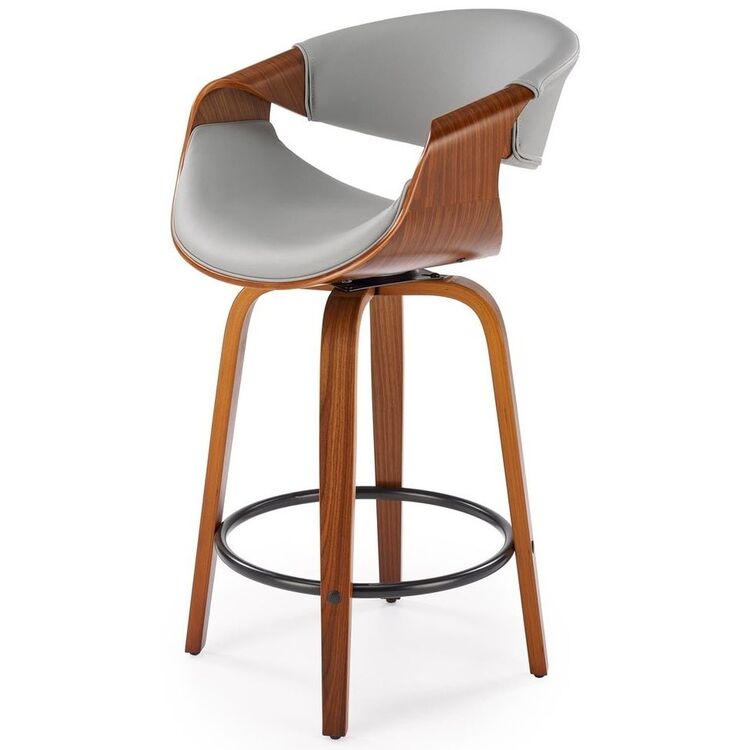 Барный стул Halmar H123 (Grey/Walnut)