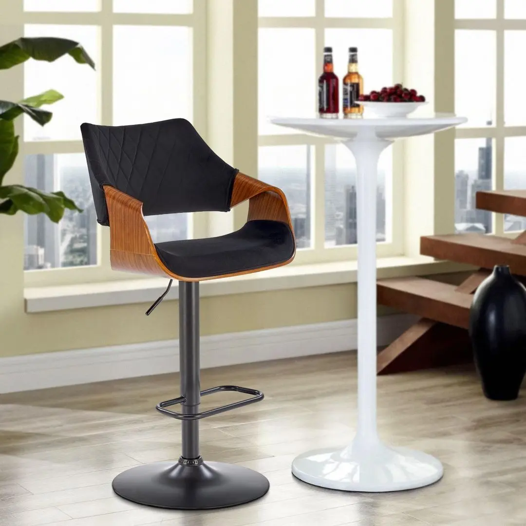 Барный стул Halmar H124 (Black/Walnut)