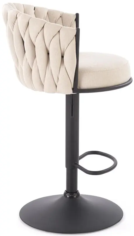 Scaun de bar Halmar H125 (Black/Beige) - 6