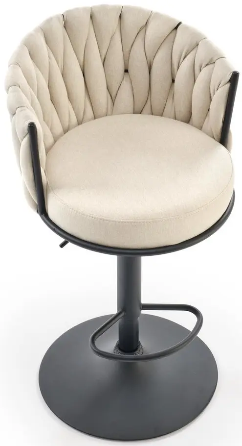 Scaun de bar Halmar H125 (Black/Beige) - 7