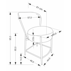 Барный стул Halmar H126 (Beige/Black) Thumb