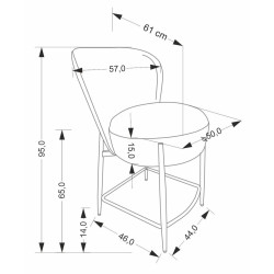 Барный стул Halmar H126 (Grey/Black) Thumb