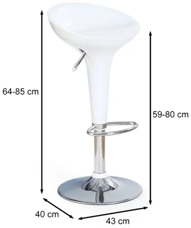 Scaun de bar Halmar H17 (White) - 2