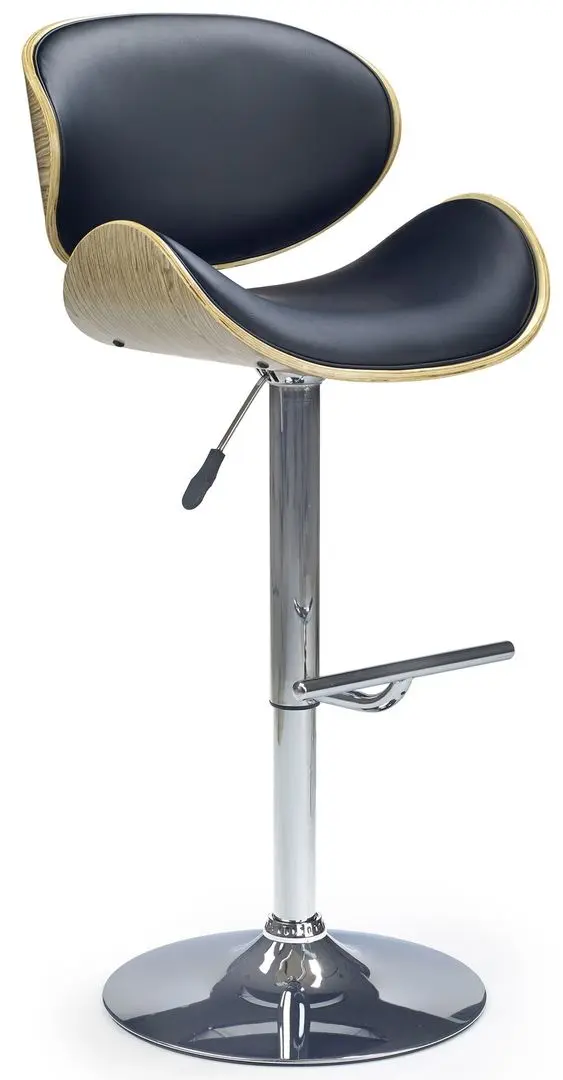 Scaun de bar Halmar H44 (Light Oak/Black)