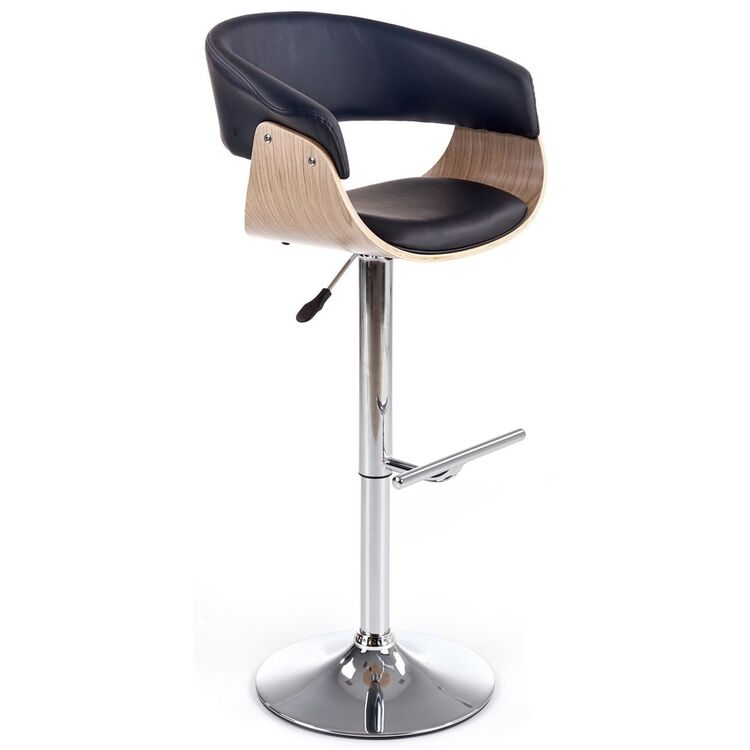 Scaun de bar Halmar H45 (Light Oak/Black)