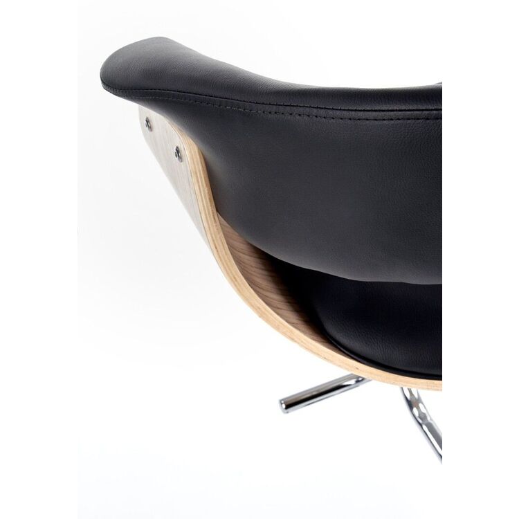 Scaun de bar Halmar H45 (Light Oak/Black)