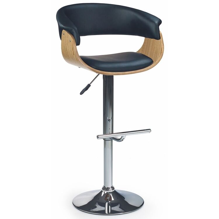 Scaun de bar Halmar H45 (Light Oak/Black)