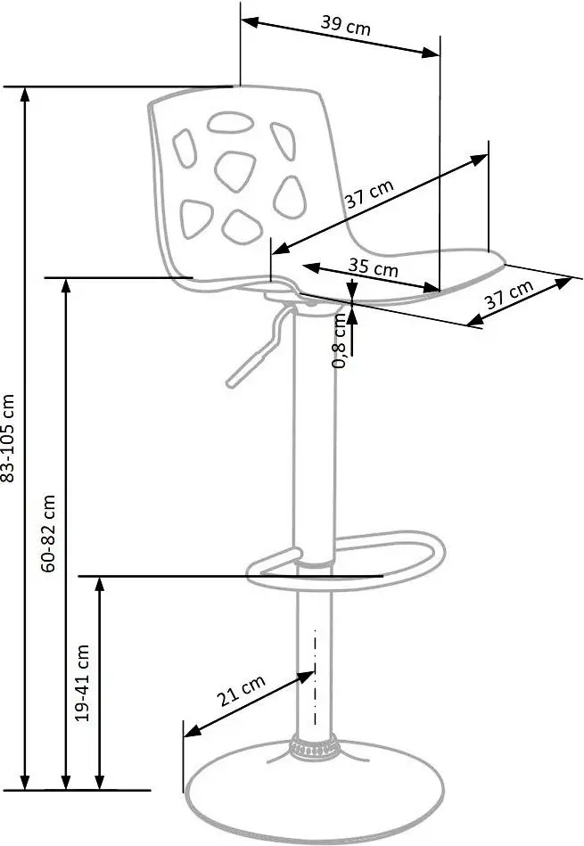 Барный стул Halmar H48 (White)
