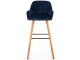 Scaun de bar Halmar H93 (Dark Blue/Nut)