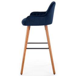 Барный стул Halmar H93 (Dark Blue/Nut) Thumb