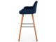 Scaun de bar Halmar H93 (Dark Blue/Nut)