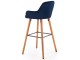 Scaun de bar Halmar H93 (Dark Blue/Nut)