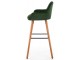 Scaun de bar Halmar H93 (Dark Green/Nut)