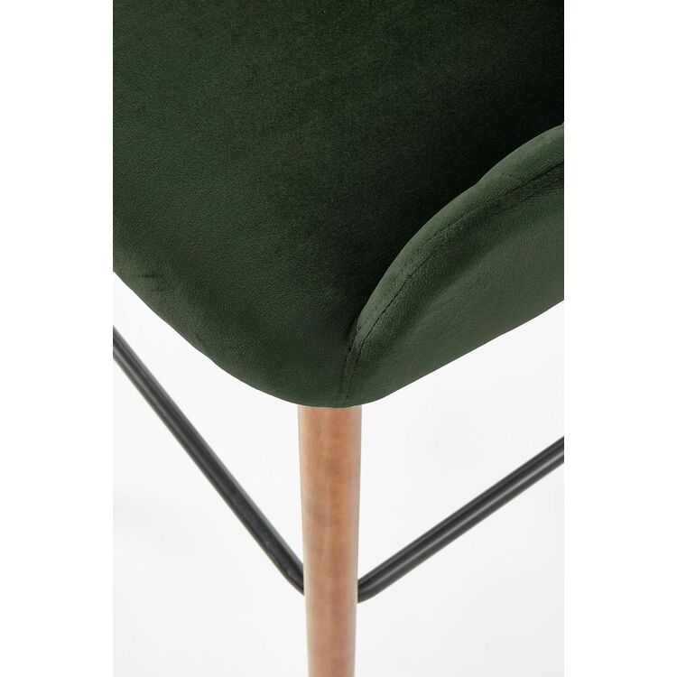 Scaun de bar Halmar H93 (Dark Green/Nut)