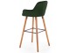 Scaun de bar Halmar H93 (Dark Green/Nut)