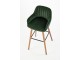 Scaun de bar Halmar H93 (Dark Green/Nut)