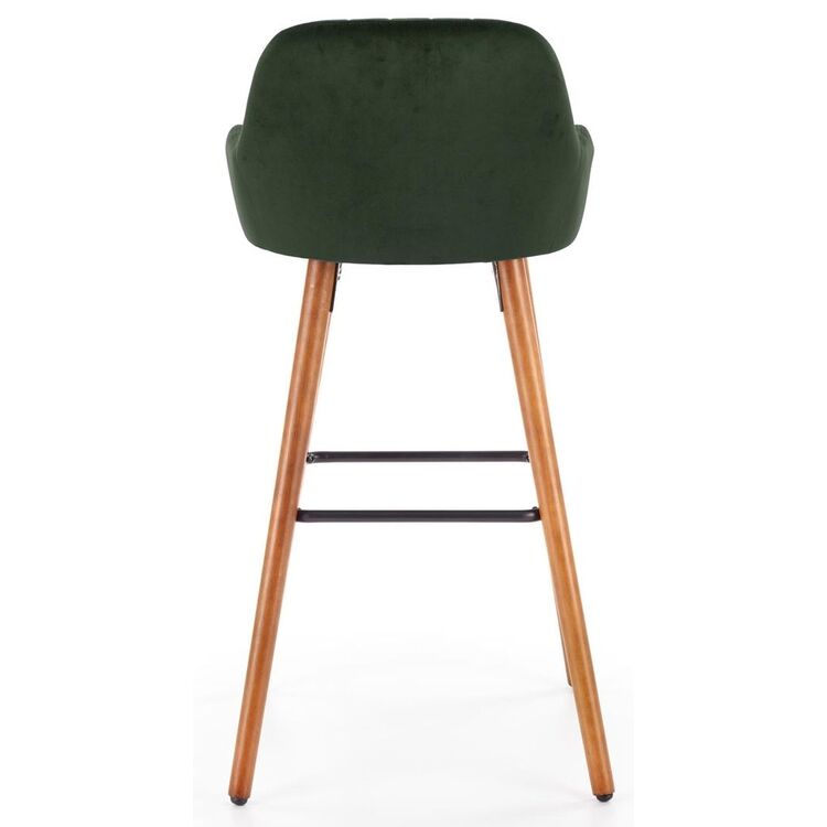 Scaun de bar Halmar H93 (Dark Green/Nut)